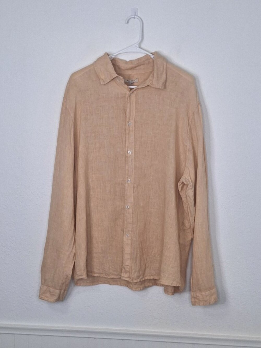 Puro Lino Mens 100% Linen Shirt Sz 6XL Button Down Coastal Preppy Minimalist